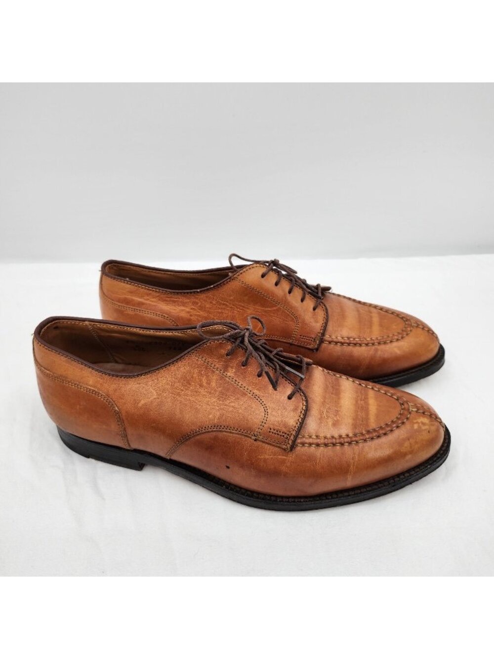 Alden 962 Norwegian Front Blucher 8.5 E/EEE Burnished Tan Calfskin Oxford Shoes